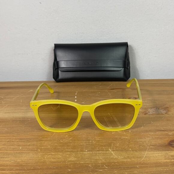 New Isabel Marant 55mm Square-Frame Tinted Sunglasses in Yellow main image 5